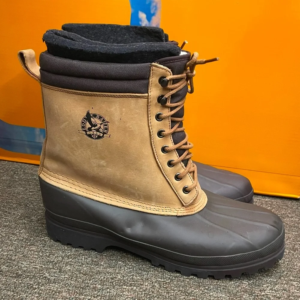 Eddie Bauer Leather Steel Shank Insulated Snow Boots